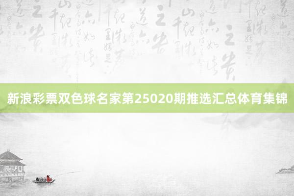 新浪彩票双色球名家第25020期推选汇总体育集锦