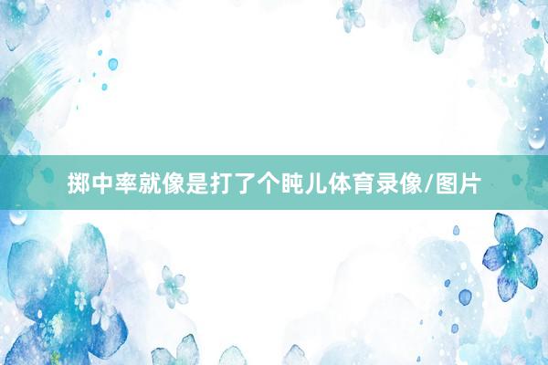 掷中率就像是打了个盹儿体育录像/图片