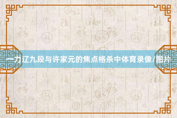 一力辽九段与许家元的焦点格杀中体育录像/图片