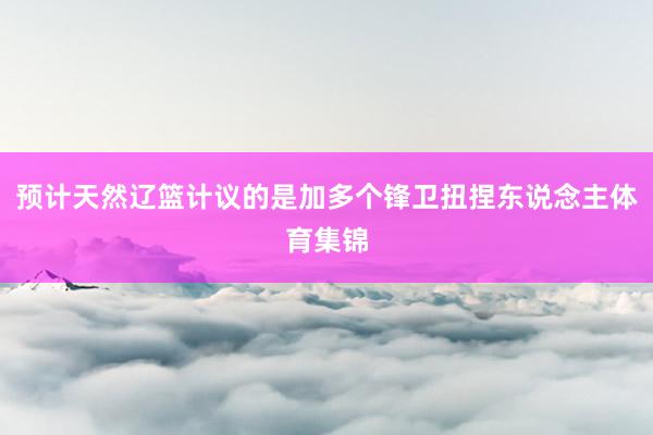 预计天然辽篮计议的是加多个锋卫扭捏东说念主体育集锦