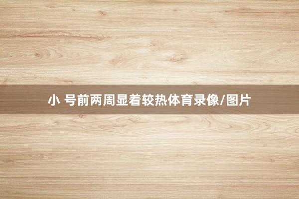 小 号前两周显着较热体育录像/图片