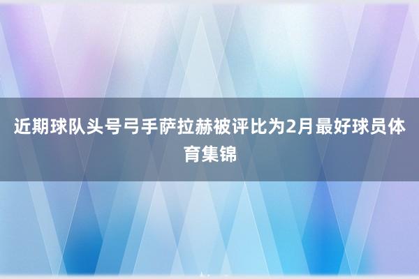 近期球队头号弓手萨拉赫被评比为2月最好球员体育集锦