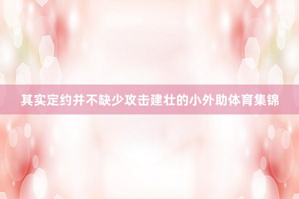 其实定约并不缺少攻击建壮的小外助体育集锦