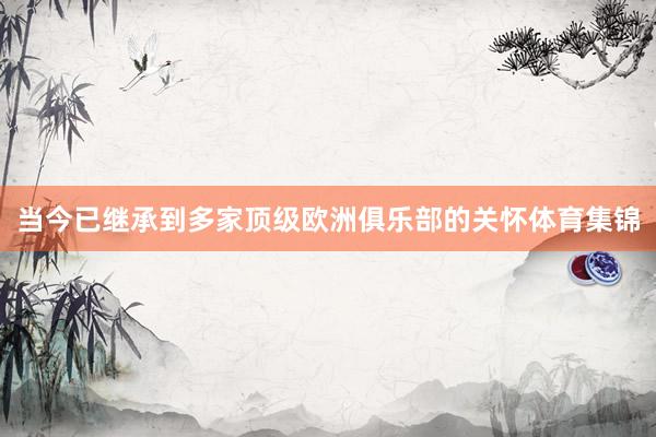 当今已继承到多家顶级欧洲俱乐部的关怀体育集锦