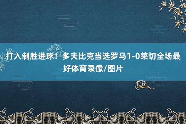 打入制胜进球！多夫比克当选罗马1-0莱切全场最好体育录像/图片