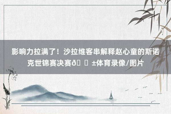 影响力拉满了！沙拉维客串解释赵心童的斯诺克世锦赛决赛🎱体育录像/图片