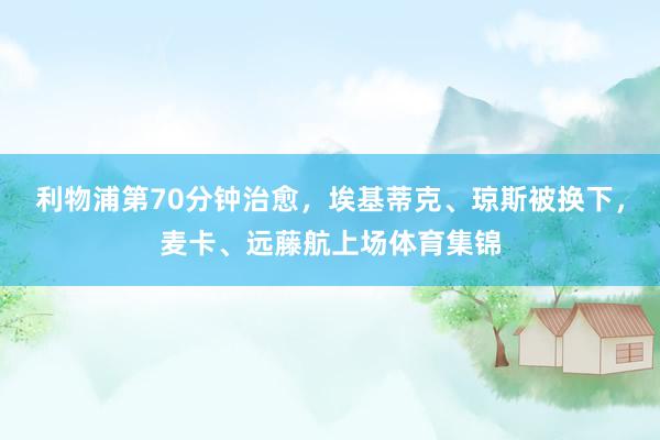 利物浦第70分钟治愈，埃基蒂克、琼斯被换下，麦卡、远藤航上场体育集锦