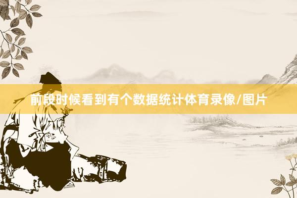 前段时候看到有个数据统计体育录像/图片