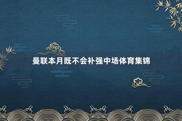 曼联本月既不会补强中场体育集锦