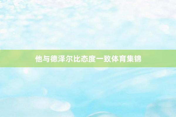 他与德泽尔比态度一致体育集锦