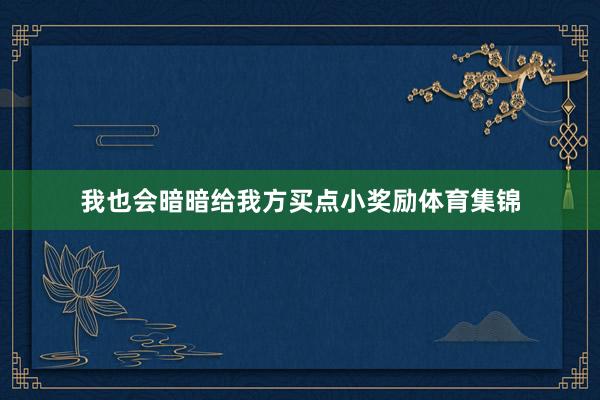 我也会暗暗给我方买点小奖励体育集锦