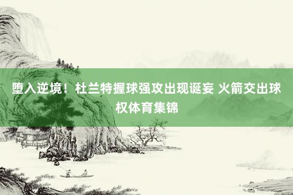堕入逆境！杜兰特握球强攻出现诞妄 火箭交出球权体育集锦