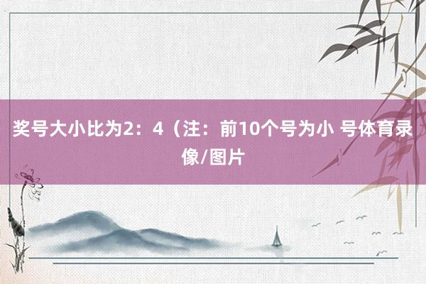奖号大小比为2：4（注：前10个号为小 号体育录像/图片