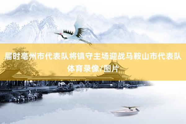 届时亳州市代表队将镇守主场迎战马鞍山市代表队体育录像/图片